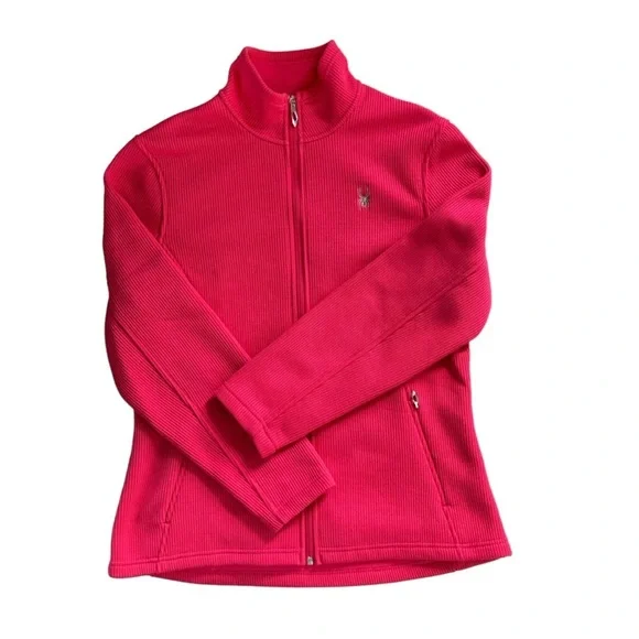 Spyder Core Sweater Jacket Full Zip Fleece Lined Raspberry (Size XL) - Picture 5 of 14